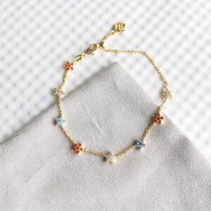 Kendra Scott Gold Crystal Sierra Star Chain Bracelet NEW